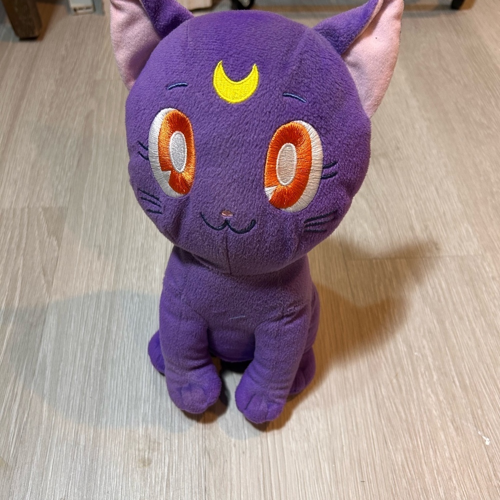 Sailor Moon 12\" Luna Cat Clever Idiot Purple Standing Cat Plush